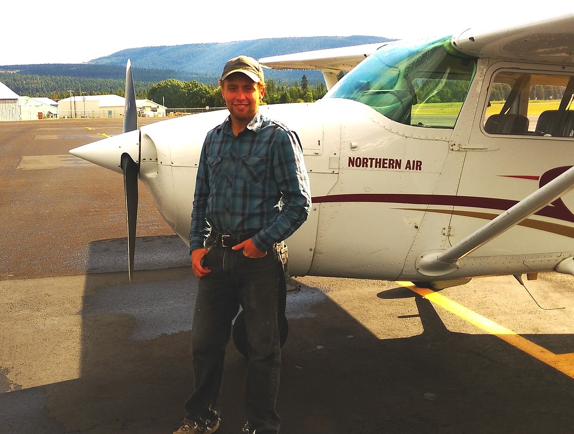 -- Photo courtesy
Aaron Fischer earned his private pilot&#146;s license at the Boundary County Airport this summer.