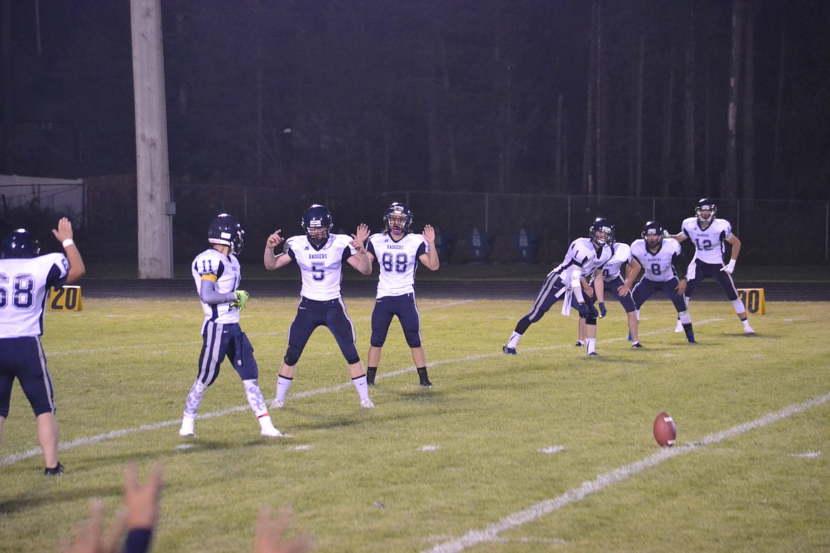 -- Photo by SARAH JENKINS

The Badger varsity team kicks off the second half of the game at Lakeland.