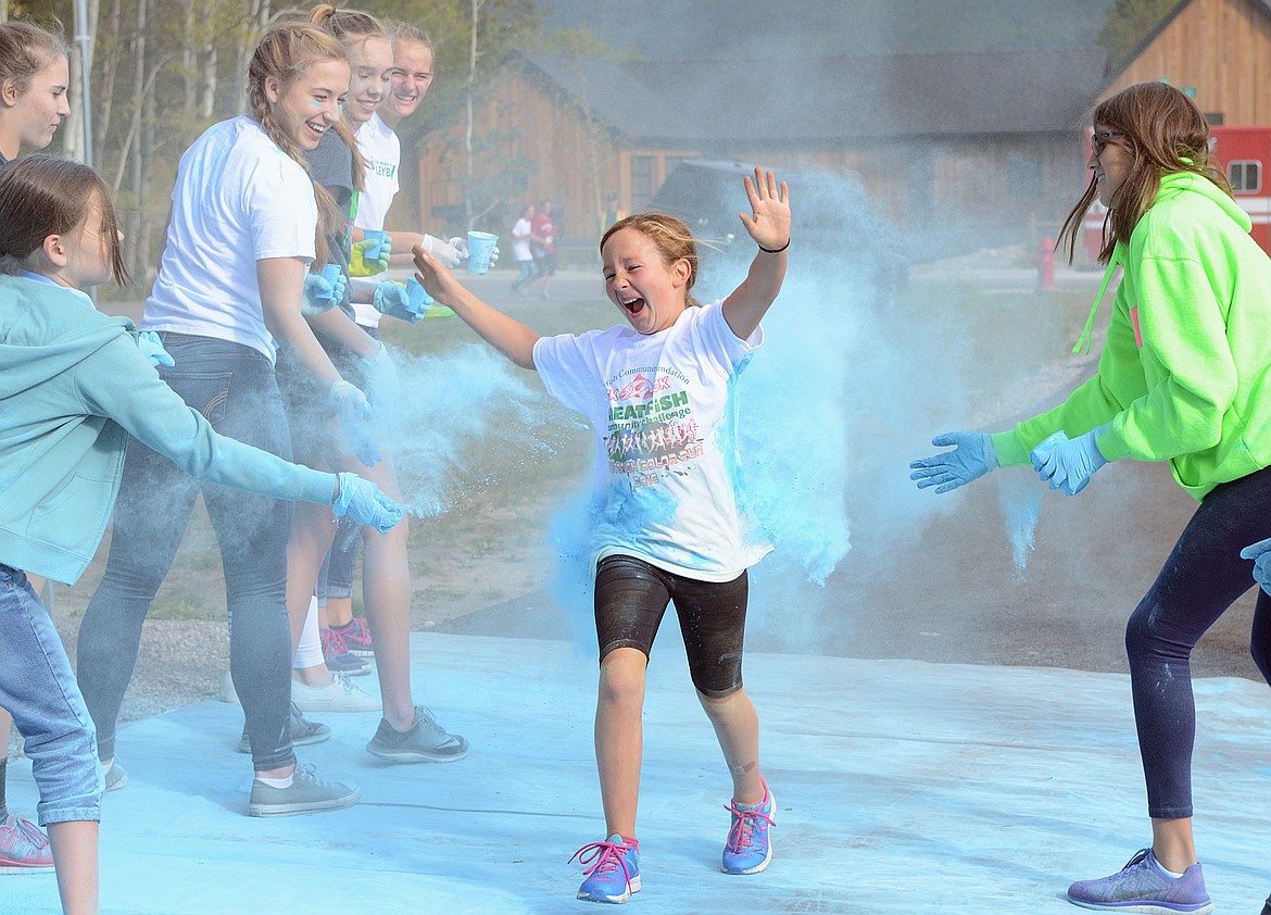 The Great Fish Color Run on Saturday in Whitefish. The 5k run was a benefit for the Whitefish Community Foundation's Great Fish Challenge.