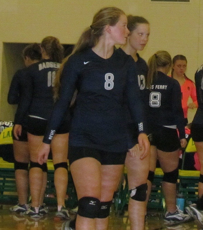 &#151;Courtesy photo
Bonners Ferry High School volleyball players wait for the action to start at Saturday&#146;s invitational meet at Lakeland High School.