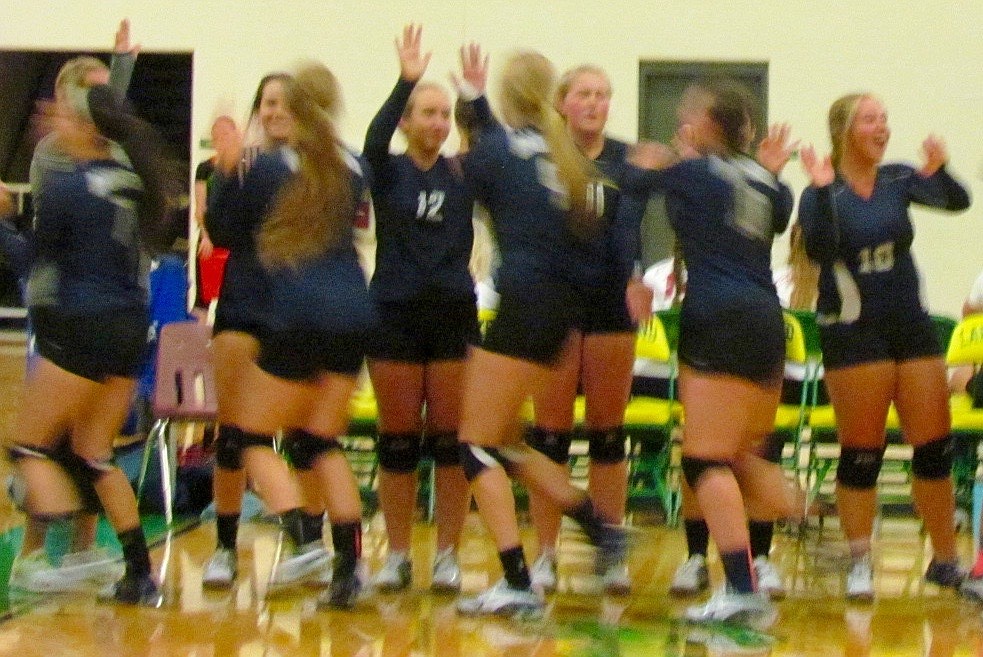 &#151;Courtesy photo
Bonners Ferry High School volleyball players compete at Saturday&#146;s invitational meet at Lakeland High School.