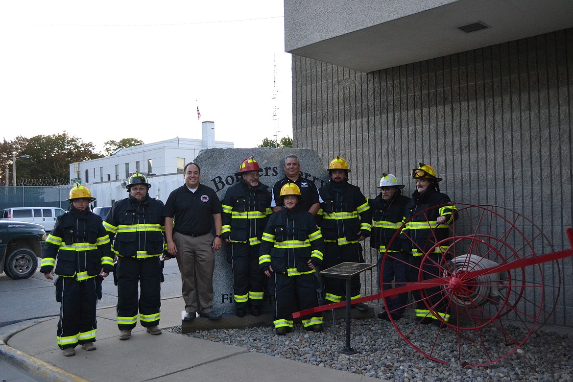 &#151;Photo by SARAH JENKINS
Phenix representative, Angel Sanchez and VIKING representative, Grant Grinstead with the BFFD in their new Shake it off gear.