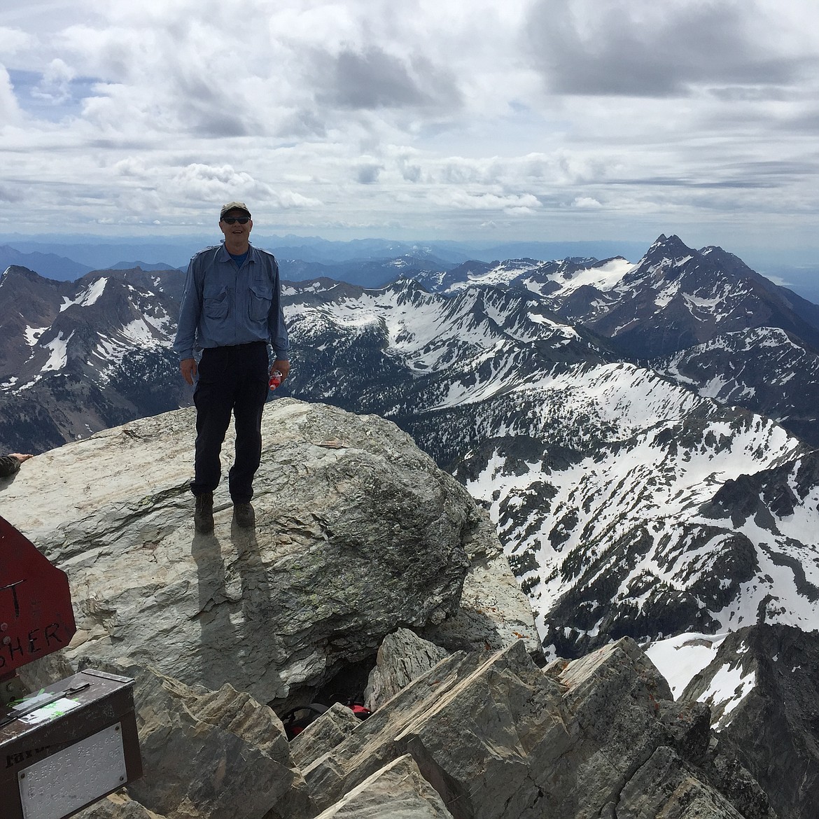 -- Courtesty photo

Dennis Weed, on top of Mt. Fisher in the Canadian  Rockies. He took the climb along with some other Boundary County residents.