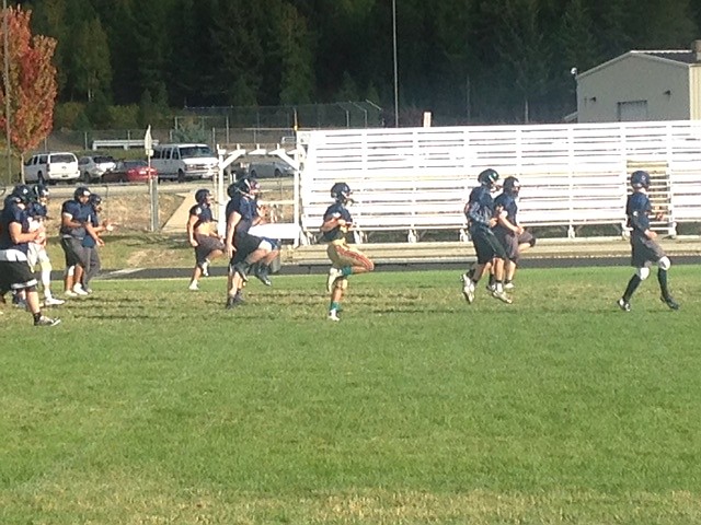 &#151;Photo by SARAH JENKINS
Badger varisty boys warm up for this week&#146;s Homecoming game.