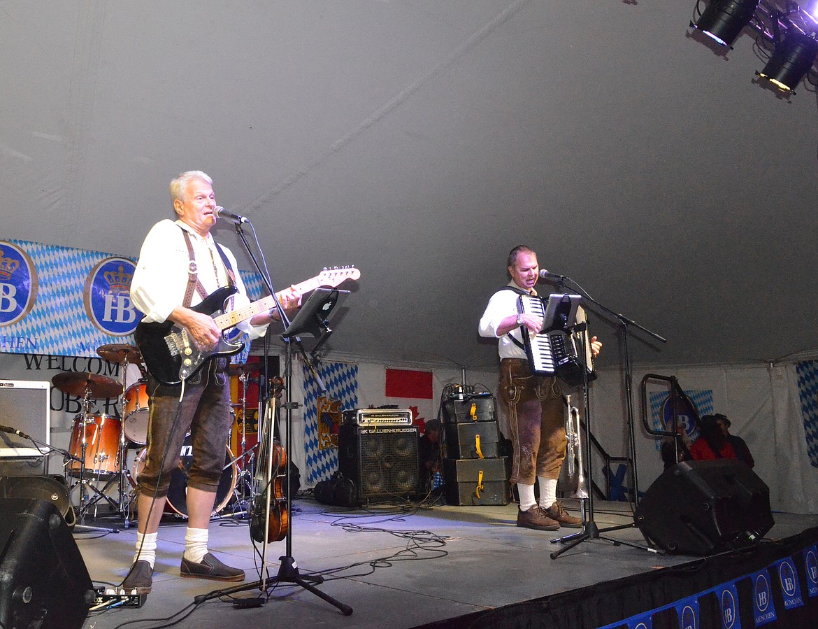 The Europa Band performs for the crow Thursday evening at the Great Northwest Oktoberfest at Depot Park.