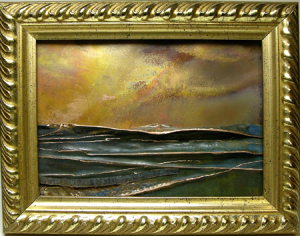 &#151;Courtesy photo
Knight&#146;s framed copper piece titled, &#147;Morning Surf&#148; recently won the Third Place Award in the Charles Lewton-Brain International Foldforming Competition.