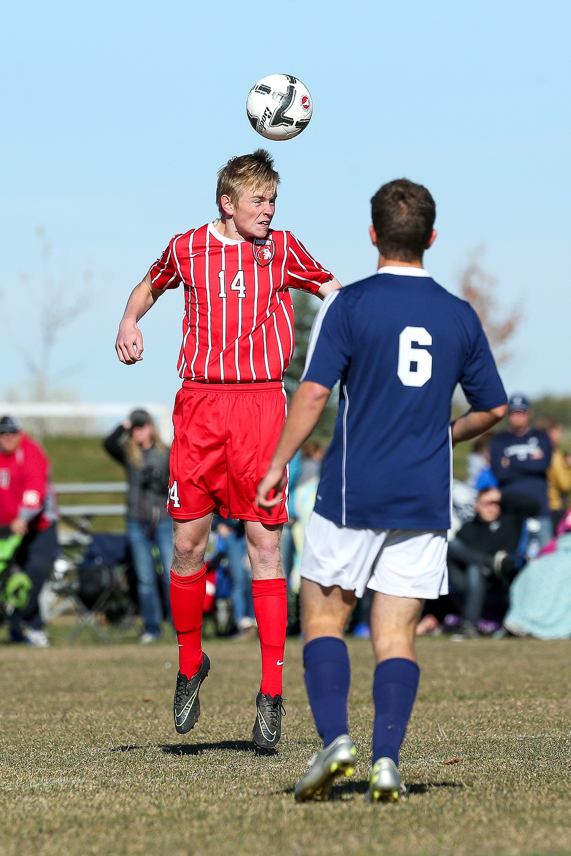 &#151;Photo by JASON DUCHOW PHOTOGRAPHY
Senior defender Ben Schwartz and the Bulldogs lost 2-1 in overtime to end their state tournament Friday.





 in Idaho Falls.