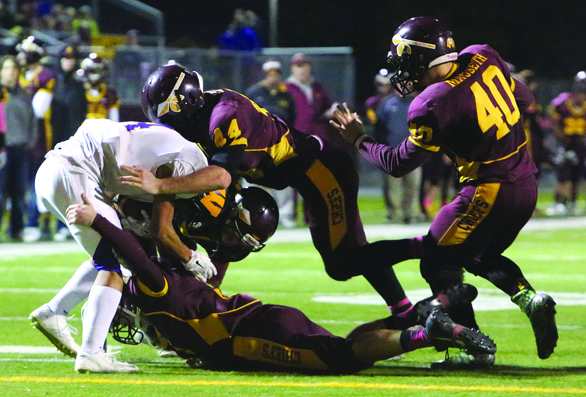 Connor Vanderweyst/Columbia Basin Herald
Action from Friday&#146;s game between Moses Lake and Wenatchee at Lions Field. Moses Lake won 38-0.