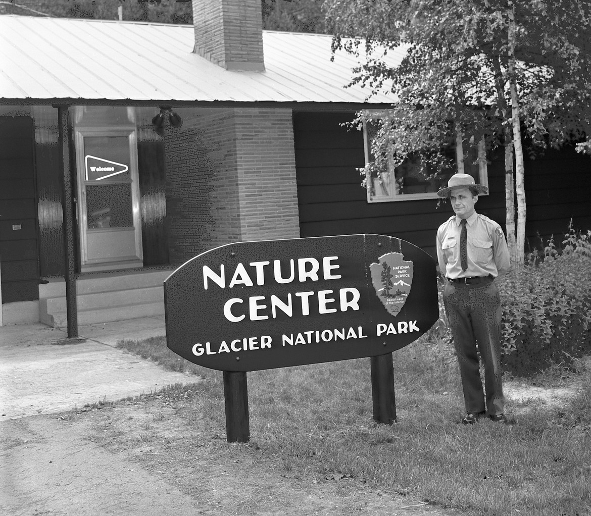 Doug Follett at the Glacier National Park &#147;Nature Center&#148; in Apgar in June, 1973.