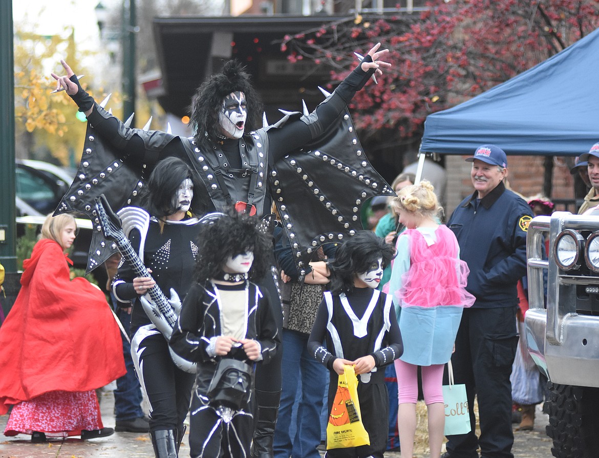 Children in costume filled Central Avenue Monday trick-or-treating at downtown businesses for Halloween.