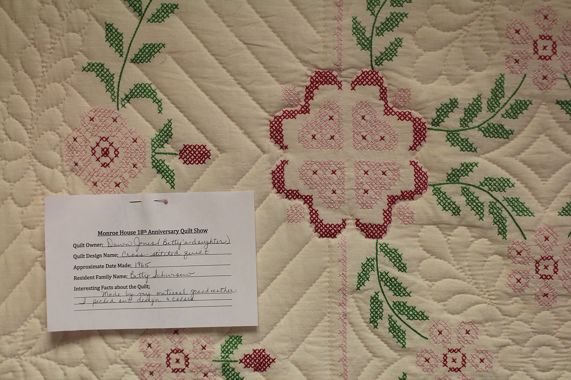 Cheryl Schweizer/Columbia Basin Herald
Vintage quilts are among those on display at the Monroe House quilt show.