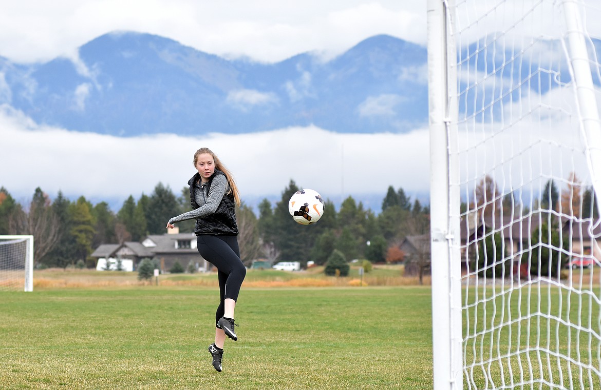 Lady Bulldog senior Haley Nicholson holds the Montana High School Association girls record for most goals scored in a career. Nicholson scored 99 goals in her career with Whitefish.