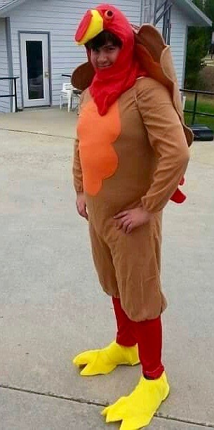 --Courtesy photo
Alan Hinson, who is in charge of gathering all of the food from the area churches, is pictured here decked out in his Turkey costume, which was a big hit at last year's community dinner.