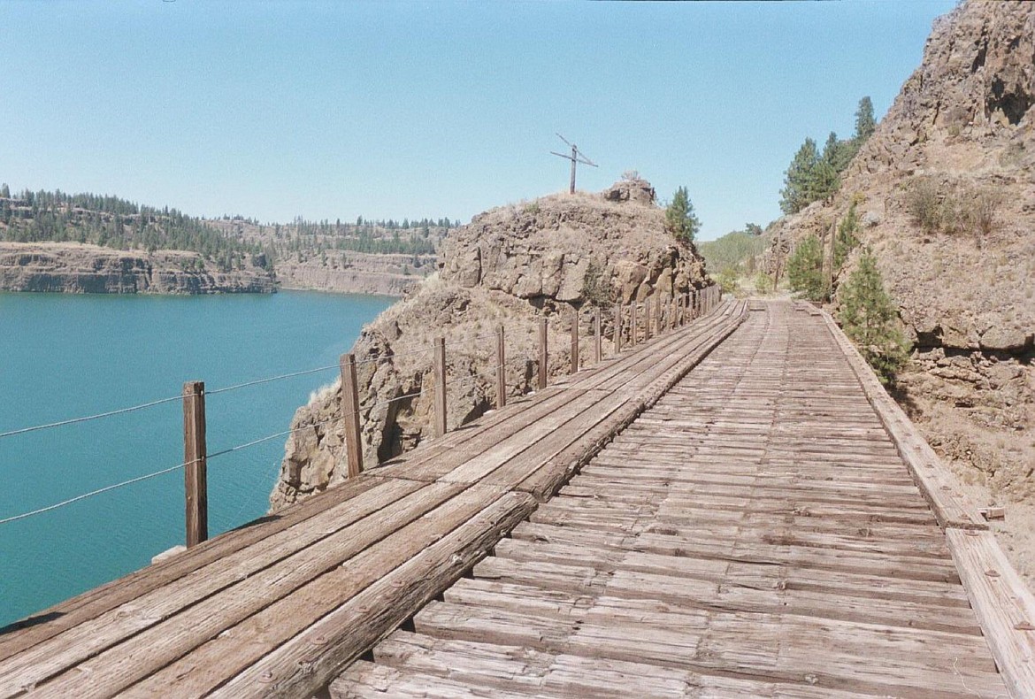 Courtesy Photo - A view of Rock Lake from an aging train trestle.