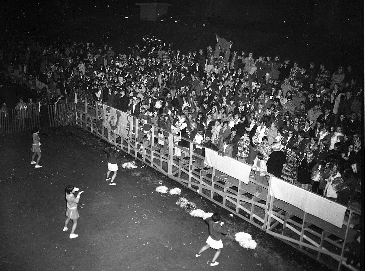 The town came together and built the bleachers in the two weeks before the game. They also put up an electronic scoreboard. (Mel Ruder photo).