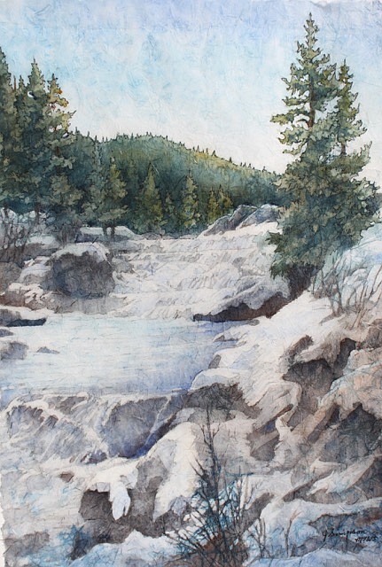 JOANNE SIMPSON&#146;S painting &#147;Little Salmon River&#148; was  recently selected for a National Watercolor Society display in California. (Courtesy photo)