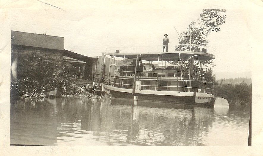 --Courtesy photo
This photo of Schnatterly's luxurious 45-foot cabin cruiser was taken not too long before the boat exploded on the Kootenai river on April 11, 1923. It was donated to the Boundary County Historical Society by the the Kent estate.