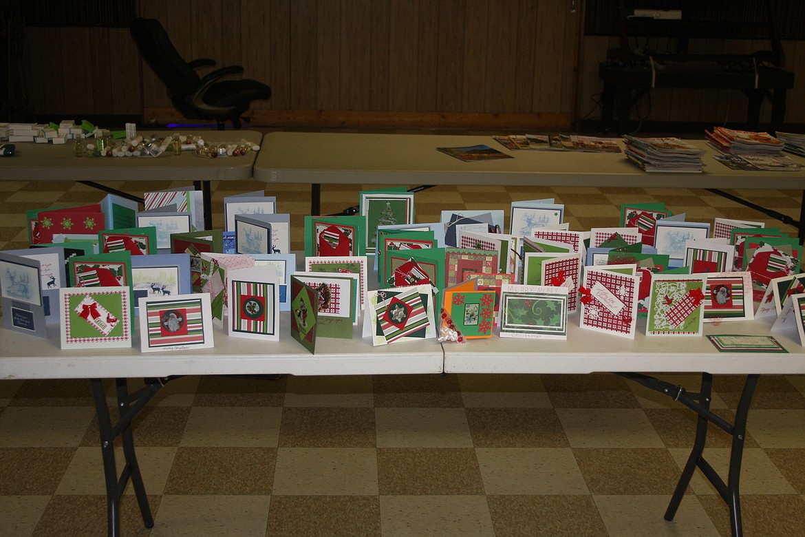 CHRISTMAS CARDS were organized by Donna Scheiter and put together by the ladies from the Assembly of God Church in Plains.