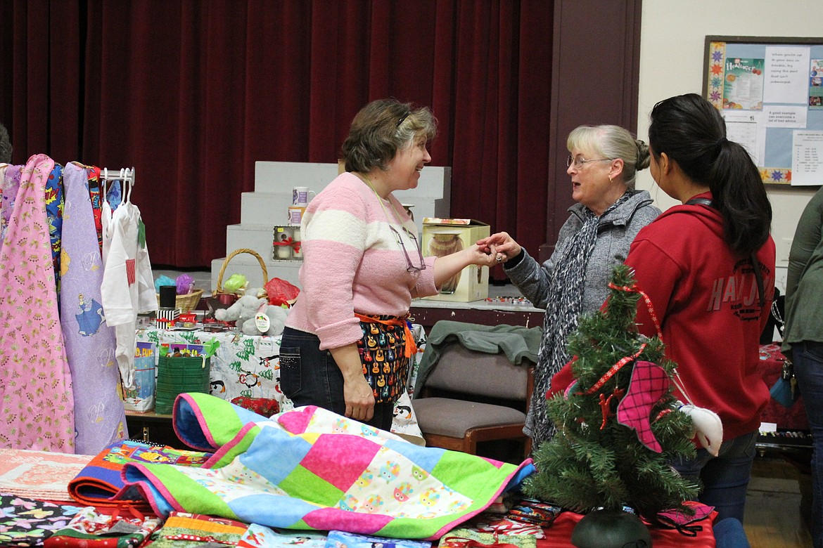 Resa Briscoe helped to organize the Alberton Craft Fair held on Saturday and said it was busier than last year&#146;s fair. (Photo by Kathleen Woodford/Mineral Independent)