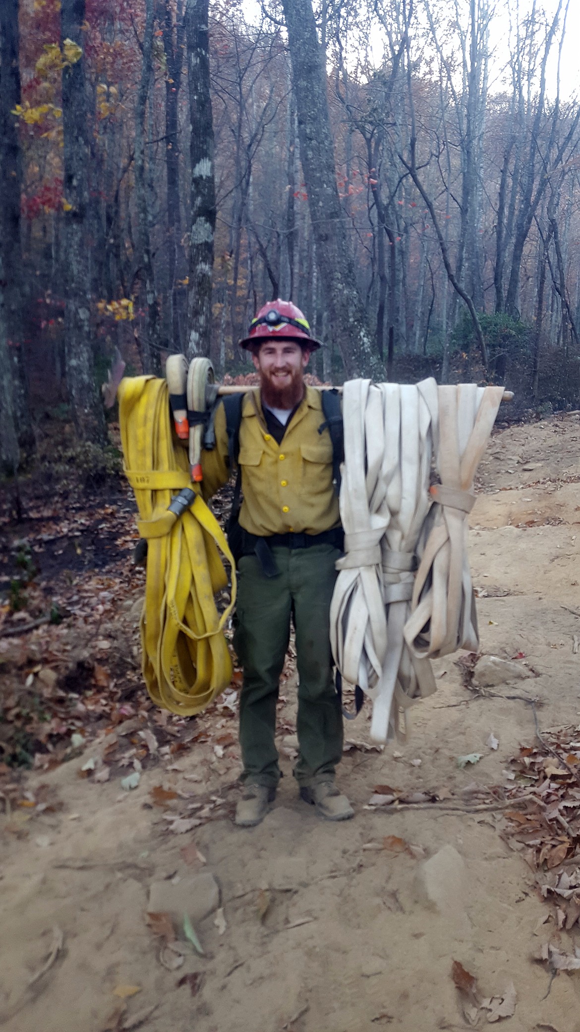 &#151;Courtesy photo
Adam Reynolds is one of Six Idaho Department of Lands firefighters from Sandpoint who spent Thanksgiving, and much of the month of November, in North Carolina battling the Party Rock Fire, which was one of many fires plaguing the southeast.