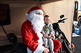Santa rides a Harley