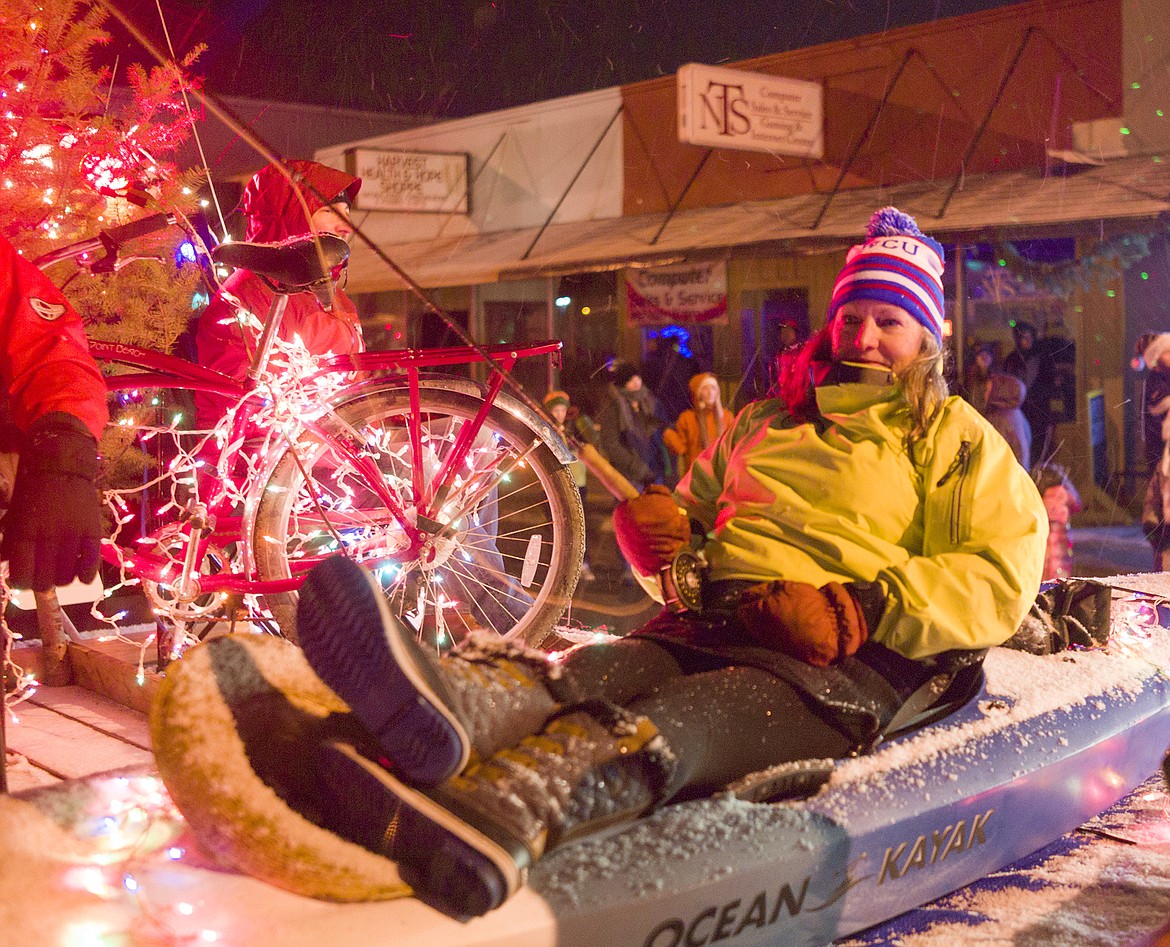 Chilling out on the ReMax float.