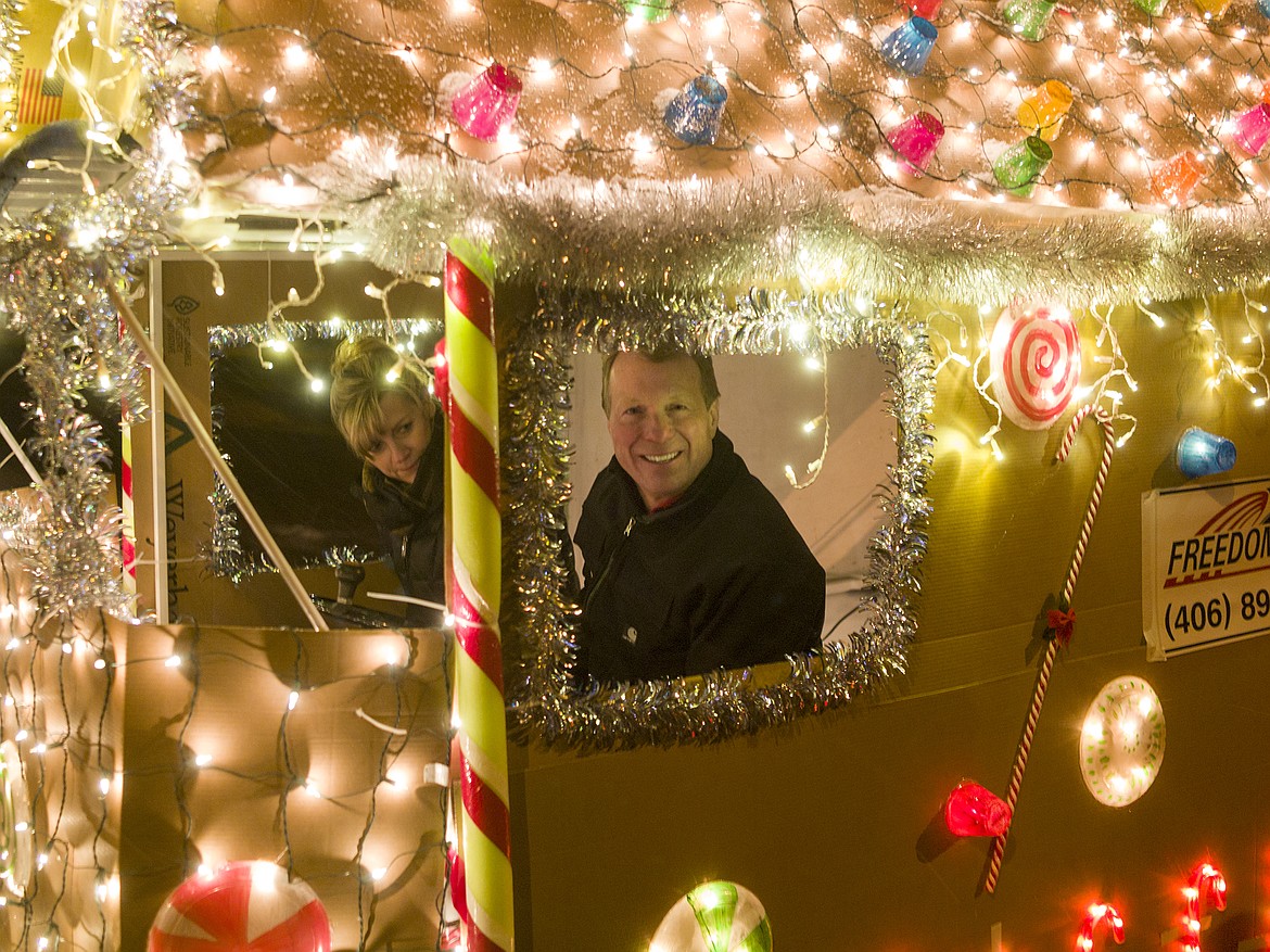 Don and Barbra Bennett on the Freedom Bank float.