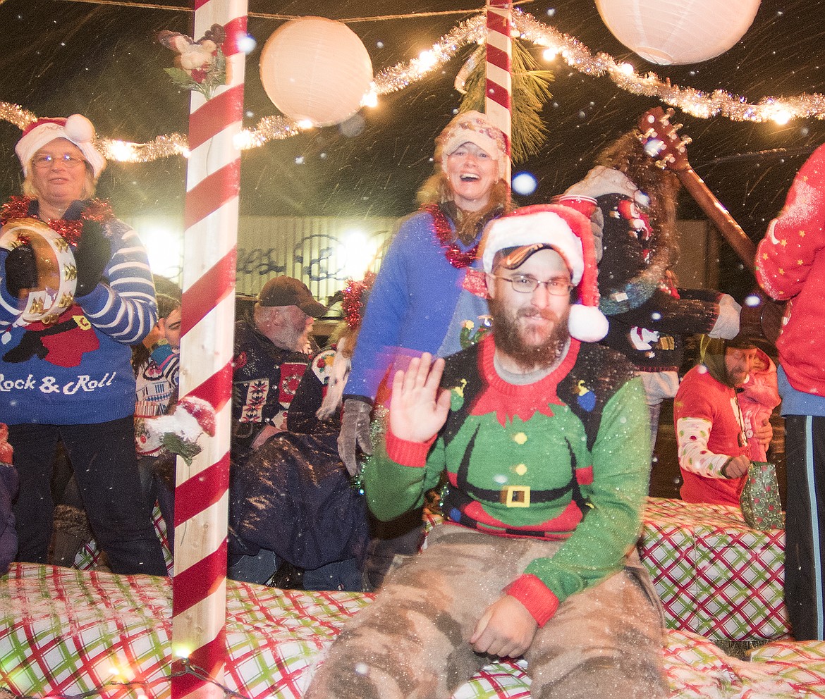 The Biggy Landscape &#147;ugly sweater&#148; float.