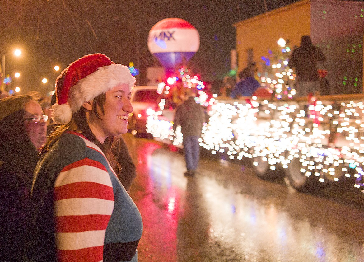 Nicole Watkins watches the parade go by.