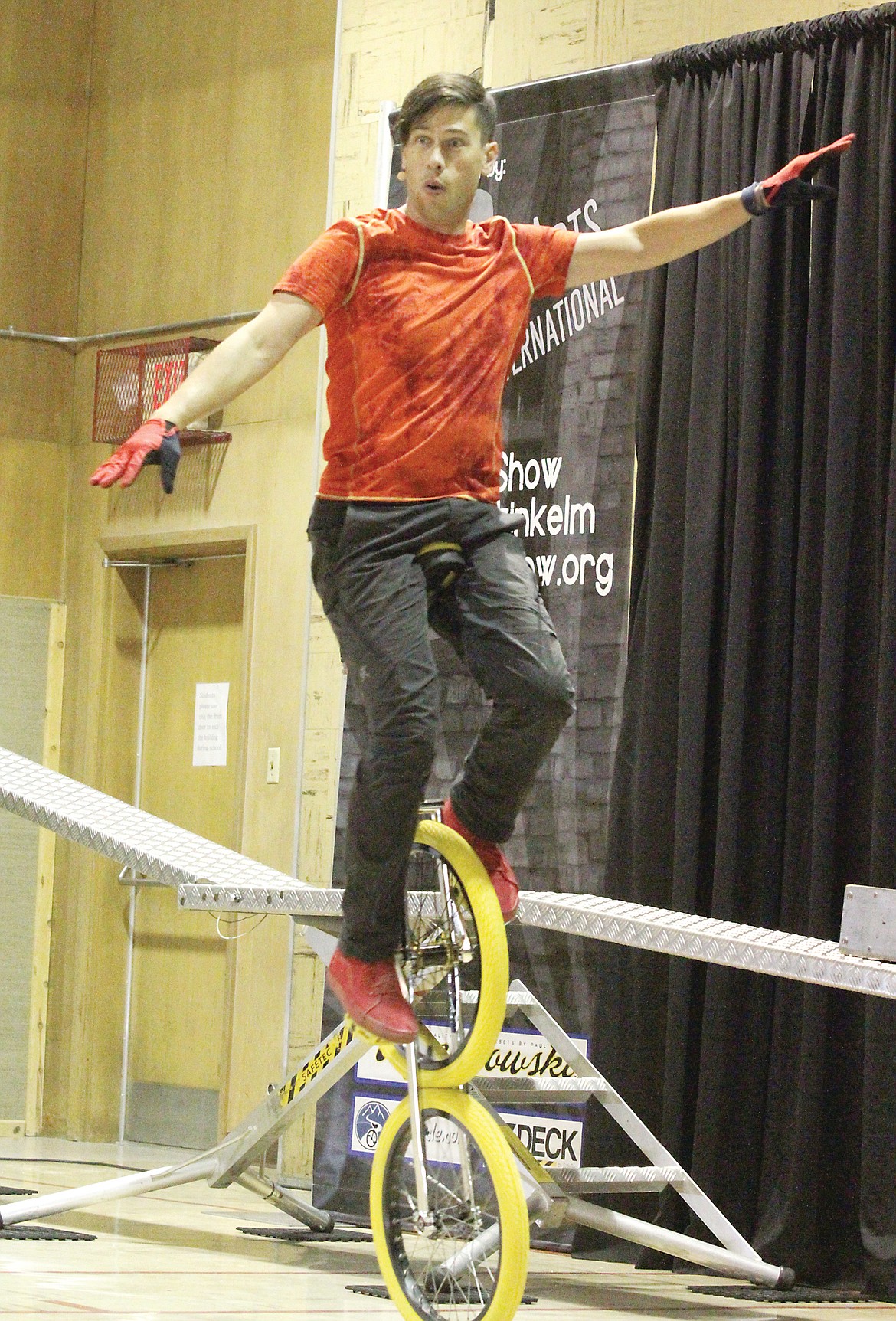 This two-wheeled unicycle needs to be pedaled backward to go forward. (Paul Sievers/TWN)