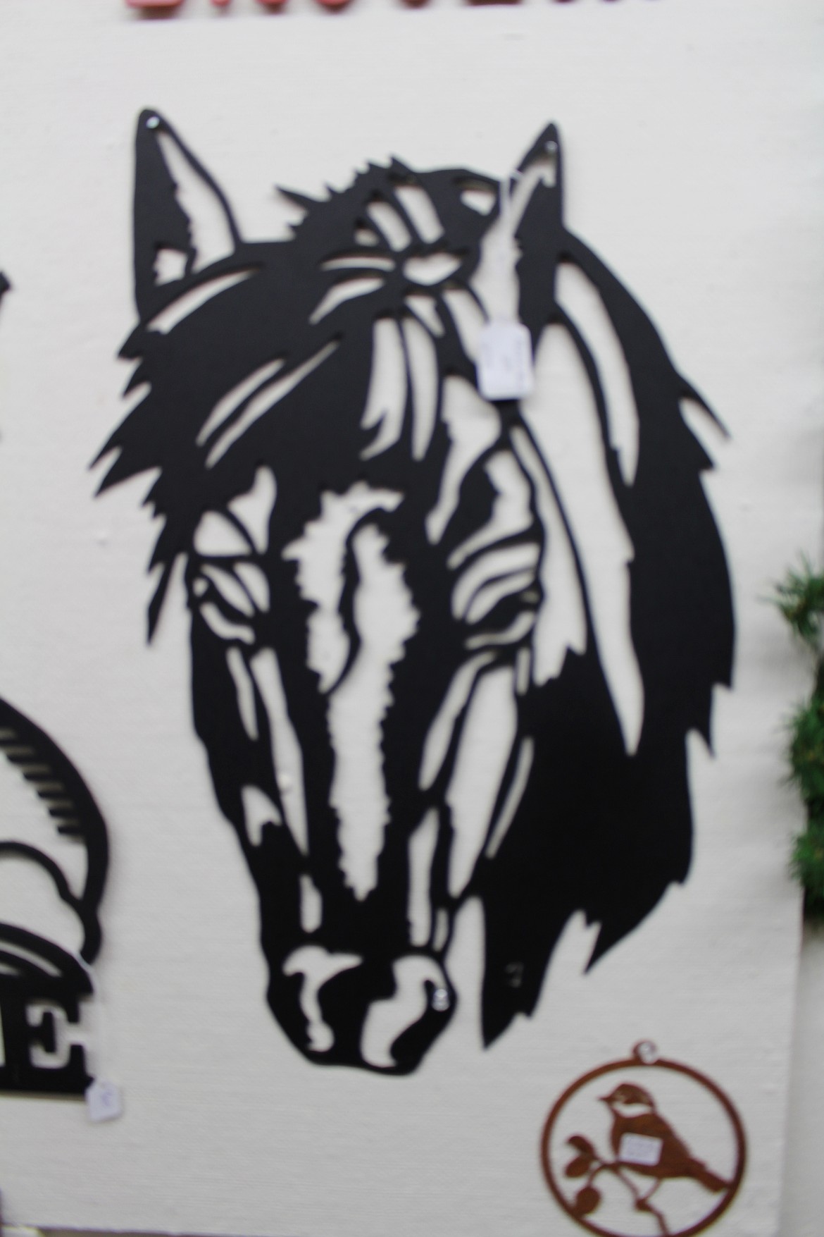 Chanet Stevenson/The Sun Tribune 
A horse by metal artist Mike Kuest at the Old Hotel Art Gallery.