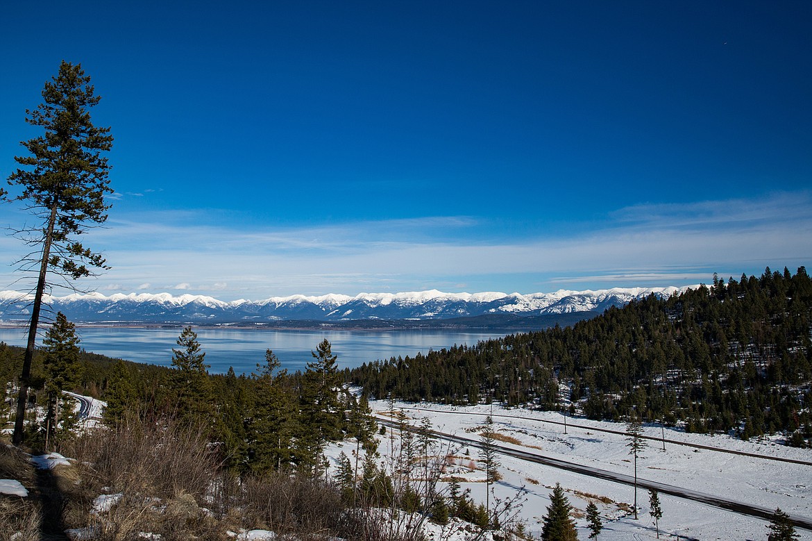 A VIEW of the Lakeside Club airstrip with Flathead Lake in the distance. The first-ever Flathead Lake Skijoring Championships will be held at the airstrip this weekend. (Lakeside Club photo)