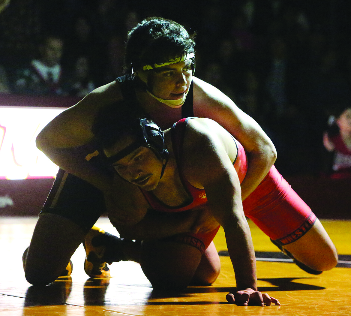 Connor Vanderweyst/Columbia Basin Herald
Action from Moses Lake and Othello's dual on Thursday at Moses Lake High School.