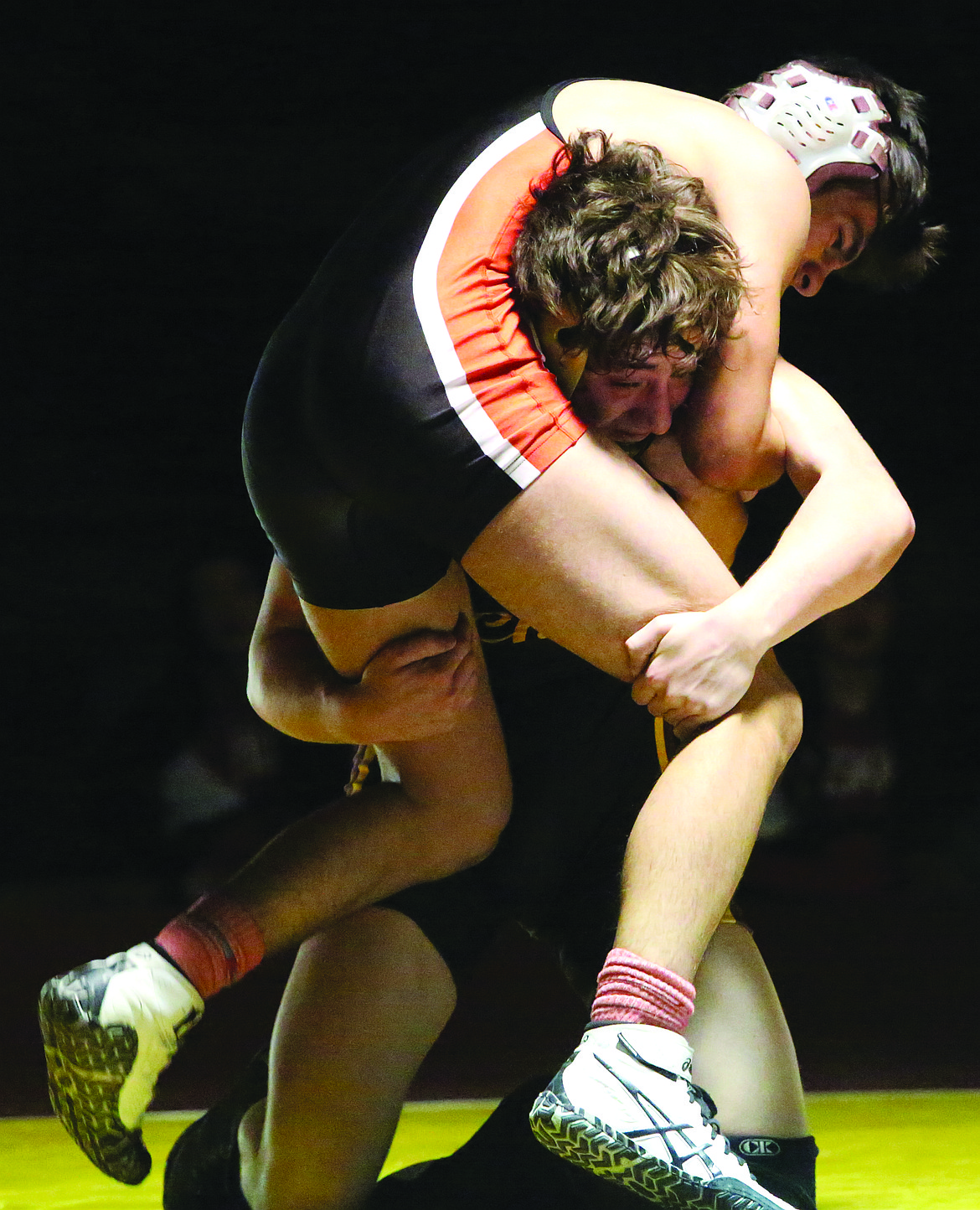 Connor Vanderweyst/Columbia Basin Herald
Action from Moses Lake and Othello's dual on Thursday at Moses Lake High School.