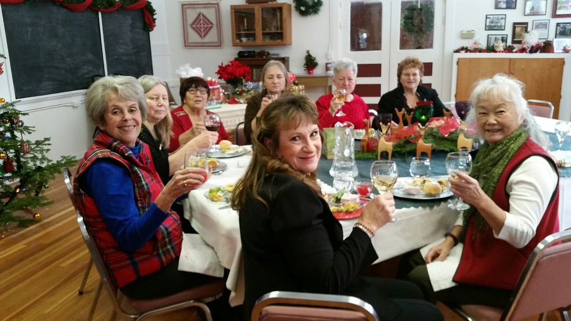 After a year of fundraising, the women who make up part of The DeBorgia Historic School House Foundation, enjoy some time to relax and have fun during their annual luncheon in DeBorgia. (Photo courtesy of The DeBorgia Historic School House Foundation)