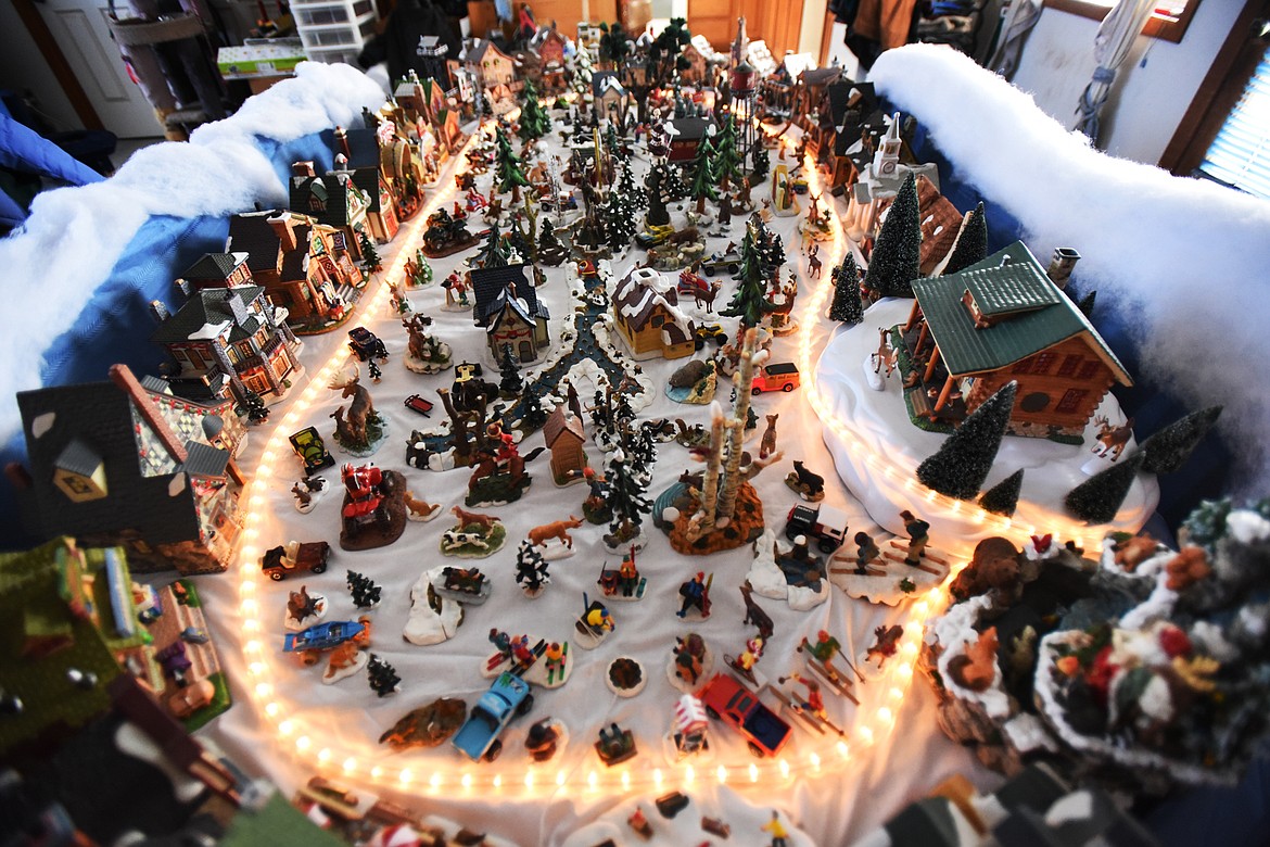 BLASDEL’S COLLECTION consists of more than 350 pieces and is so large she only sets it up every few years. The collection will be up until at least the end of January. (Brenda Ahearn photos/Daily Inter Lake)