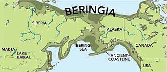 GOOGLE IMAGES
Scientists believe the &#147;Beringia&#148; land bridge between Siberia and Alaska made it possible for humans in Asia to populate North and South America.