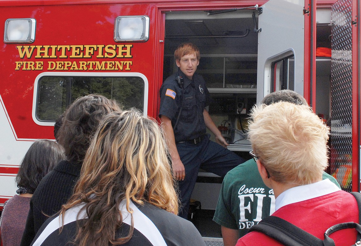 Ben Parsons talks with students at Whitefish High School in 2012. (Pilot file photo)