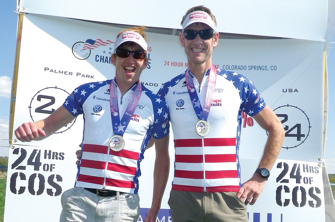 Ben Parsons and Clint Muhlfeld, right, teamed up in 2012 for the USA Cycling 24-Hour Mountain Bike National Championship in Colorado Springs, Colorado. (Pilot file photo)