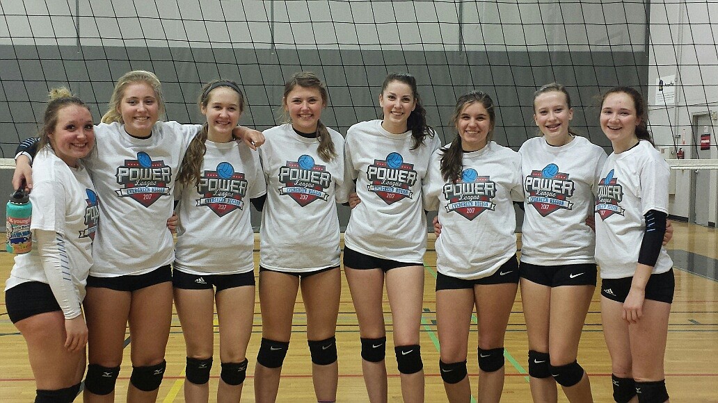 Courtesy photo
The Kootenai Elite Volleyball Academy (KEVA) under-16 gold team won the ERVA Power League qualifier tournament Jan. 8 at the HUB Sports Center in Liberty Lake. From left are Summer Powell, Olivia Mikkelsen, Eva Knight, Cierra Brandt, Grace Hicks, Ashley Kaufman, Janae Rayborn and Rhea Jansen. Not pictured are Tessa Sarff and coach Nicole Rayborn.