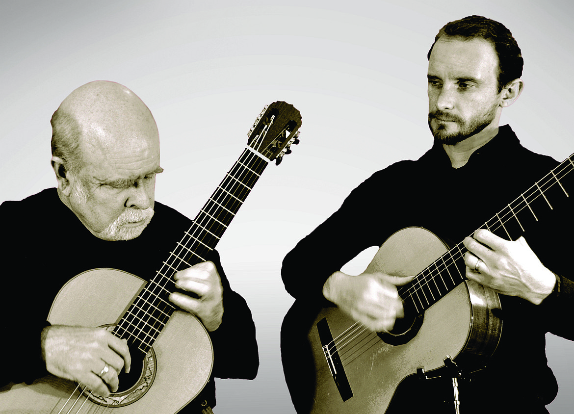 Courtesy photo
James Reid, left, and John Paul Shields of South Hill Guitars will perform  Feb. 17. at Holy Names Music Center in Spokane as part of the Friends of the Guitar Hour Concert Series.