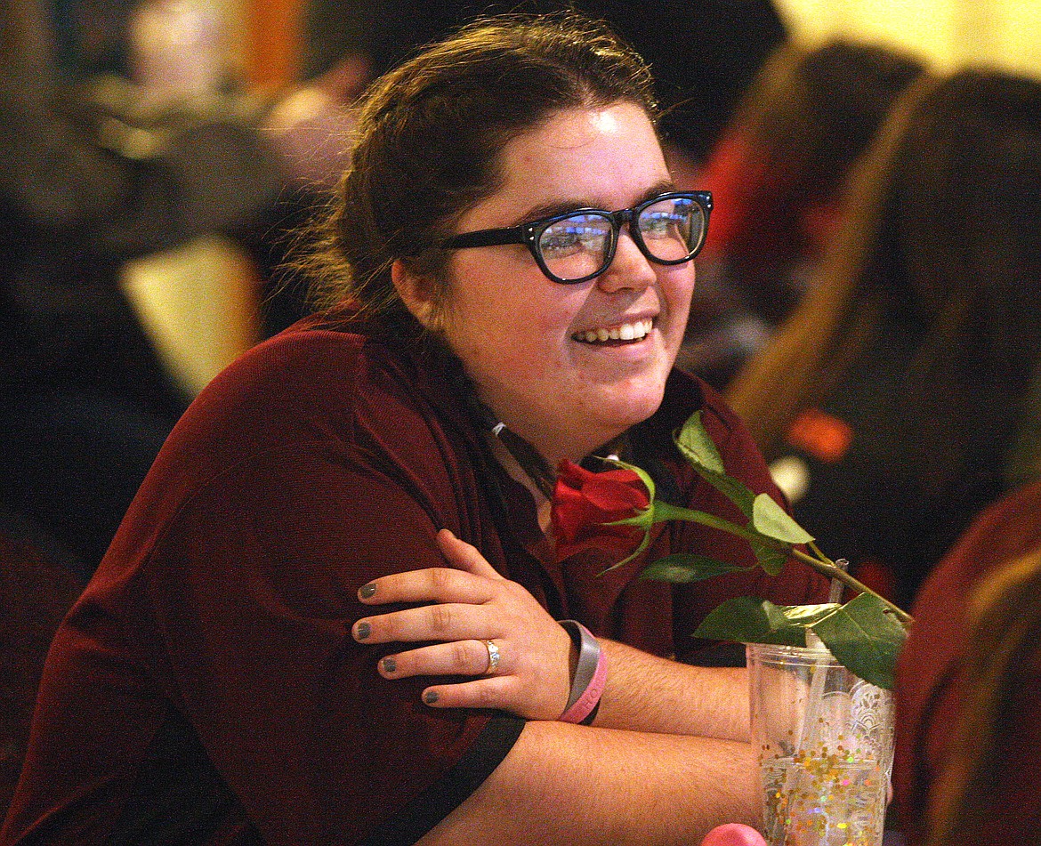 Rodney Harwood/Columbia Basin Herald
Moses Lake senior Charlene Sanislo enjoys a moment before her final home match Thursday night at Lake Bowl.