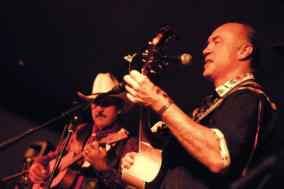 JACK GLADSTONE and Rob Quist playing at the
Grouse Mountain Lodge in this file photo.