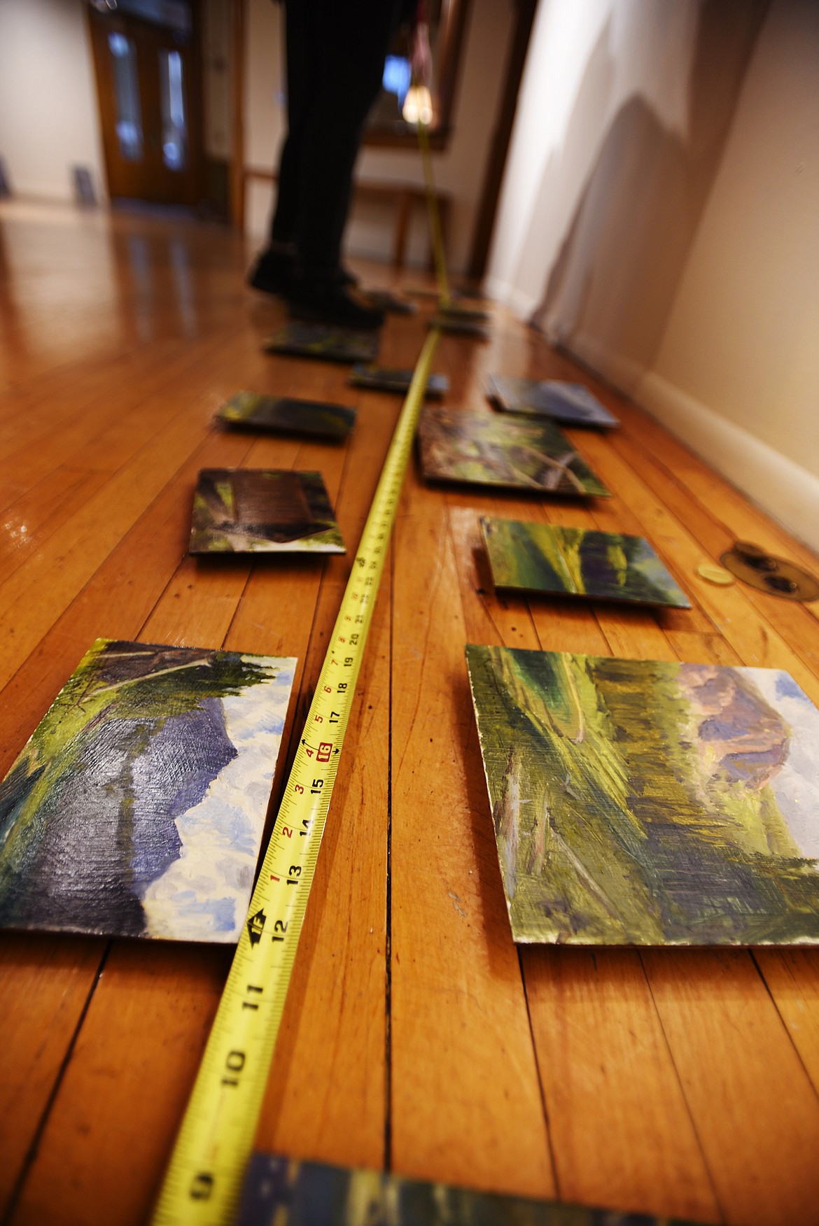 PAINTINGS ARE hung in the Hockaday Museum of Art in preparation for &quot;10 Days,&quot; an exhibition featuring works from Ken Yarus and Richie Carter. (Brenda Ahearn/This Week in the Flathead)