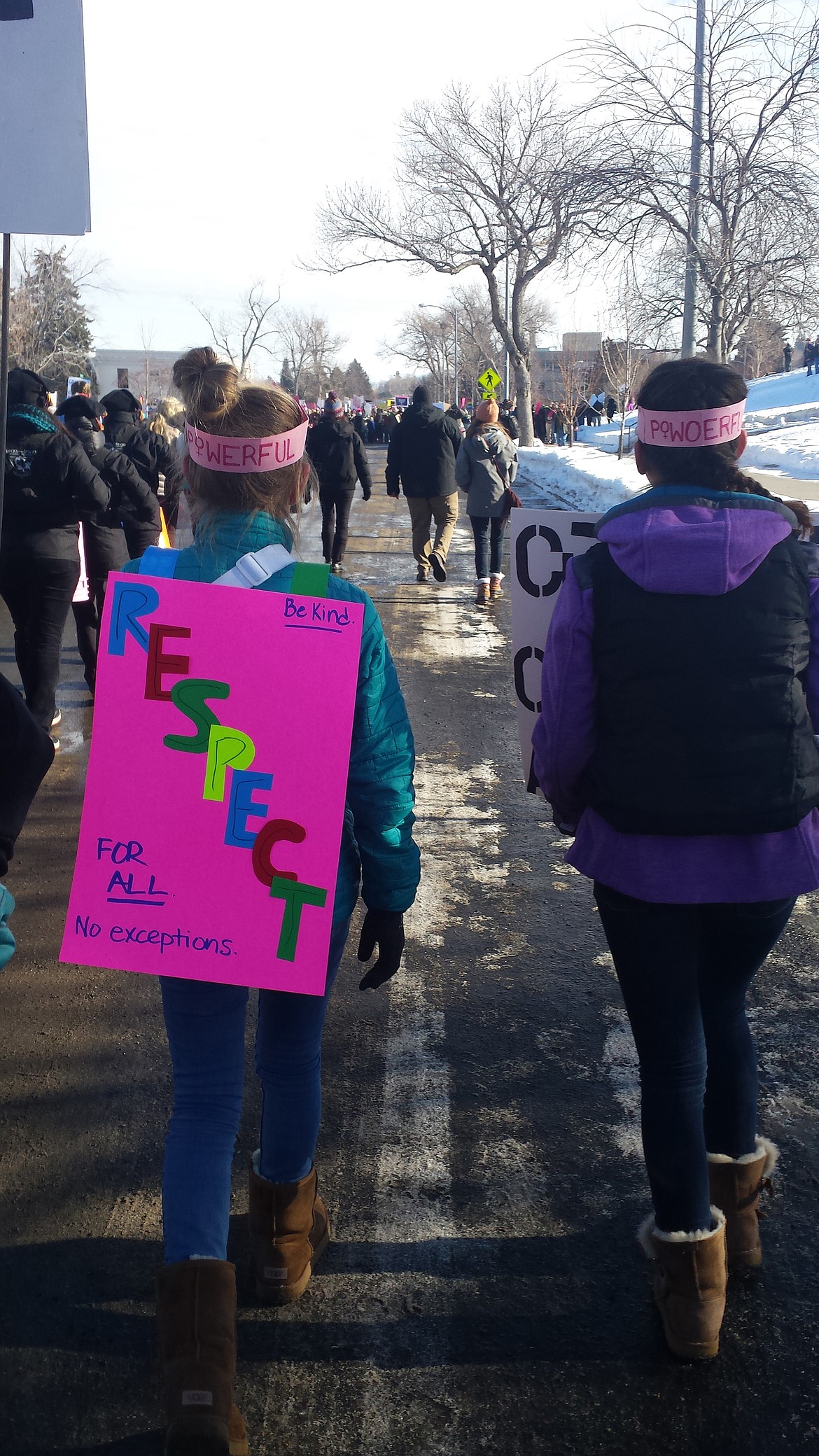 Marchers in Helena on Saturday. (Photo courtesy of Kaki Mendius)