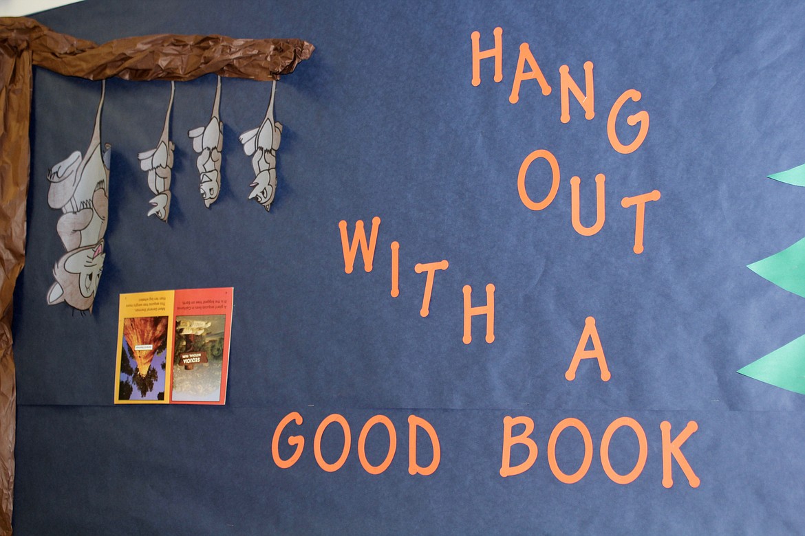 A POSTER in the Plains Elementary hall encourages reading. (Douglas Wilks photos/Clark Fork Valley Press)