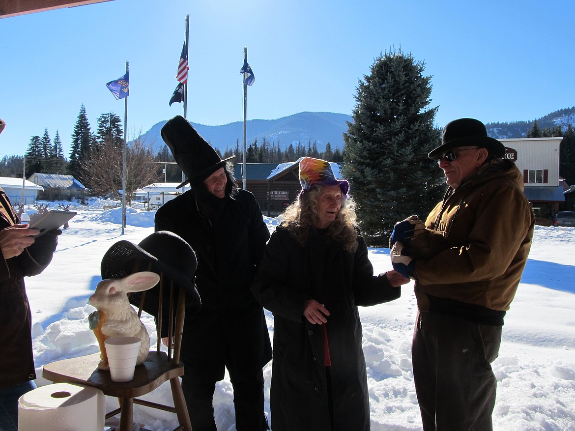 FROM LEFT to right: Joe Weltz, Jo Webley and Bobby Cluzen with Toby. (Photos by Yvonne Carmean)