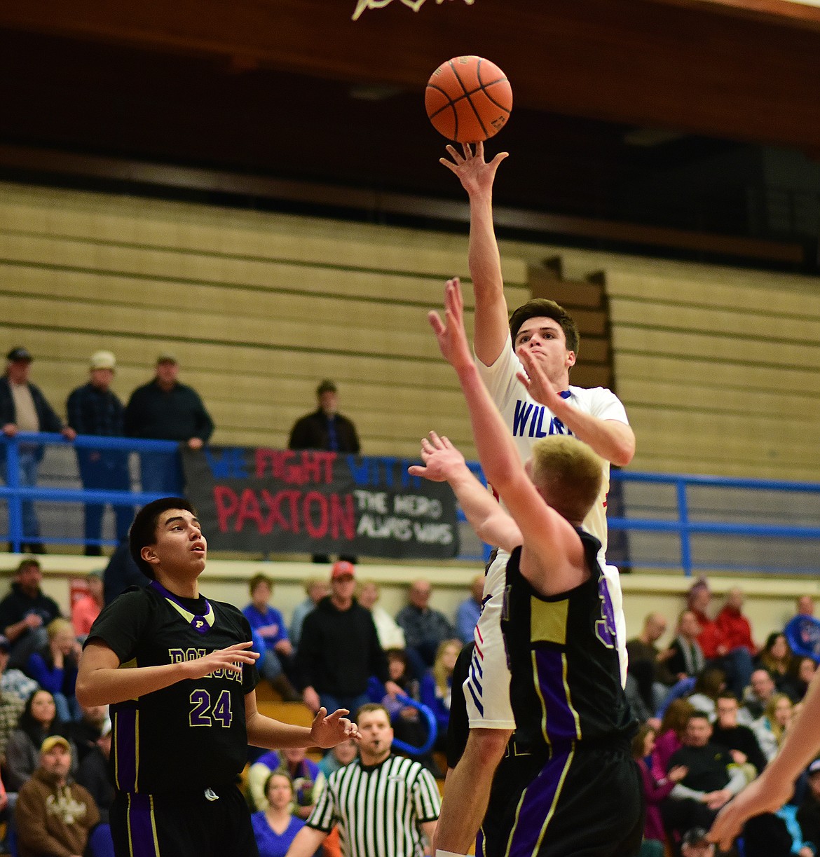 Logan Stephens with a shot against Polson.