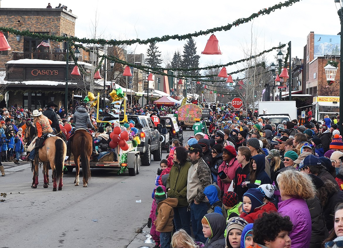 THOUSANDS OF spectators lined Central Avenue in Whitefish for the 2016 Winter Carnival Grand Parade. (Matt Baldwin/Whitefish Pilot)