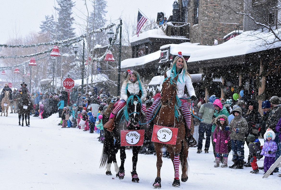 Hundreds lined Central Avenue Saturday for the 58th annual Whitefish Winter Carnival Grand Parade. This year&#146;s theme was &#147;One Fish, Two Fish, Whitefish&#148; a nod to the many colorful Dr. Seuss children books. (Heidi Desch/Whitefish Pilot)